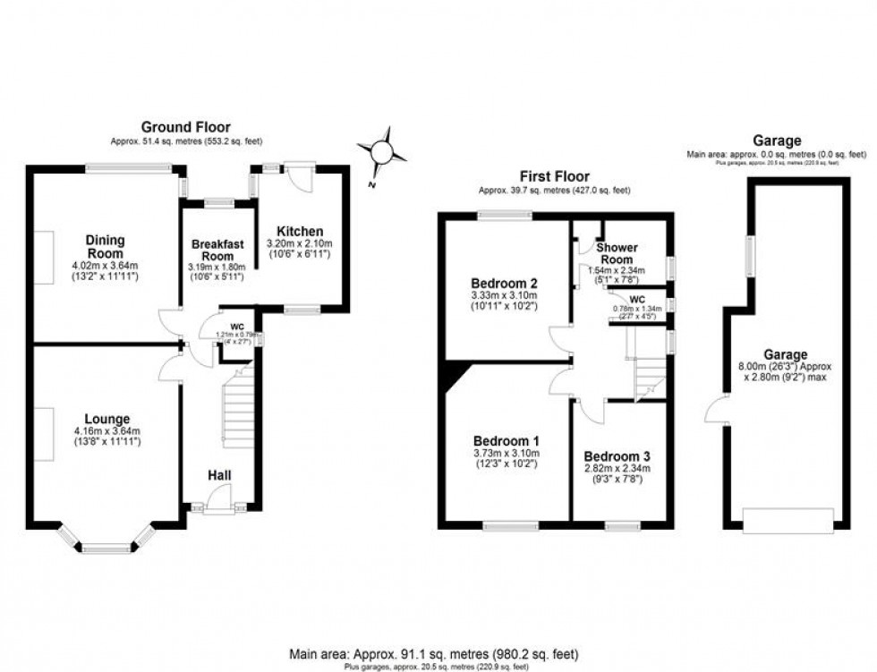 Floorplan for Hill View Avenue, Helsby, Frodsham
