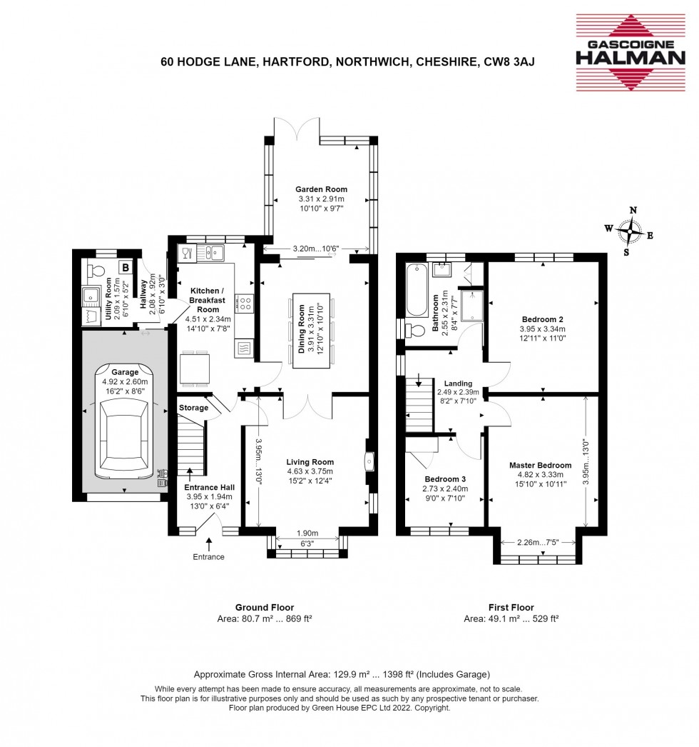 Floorplan for Hodge Lane, Hartford, Northwich