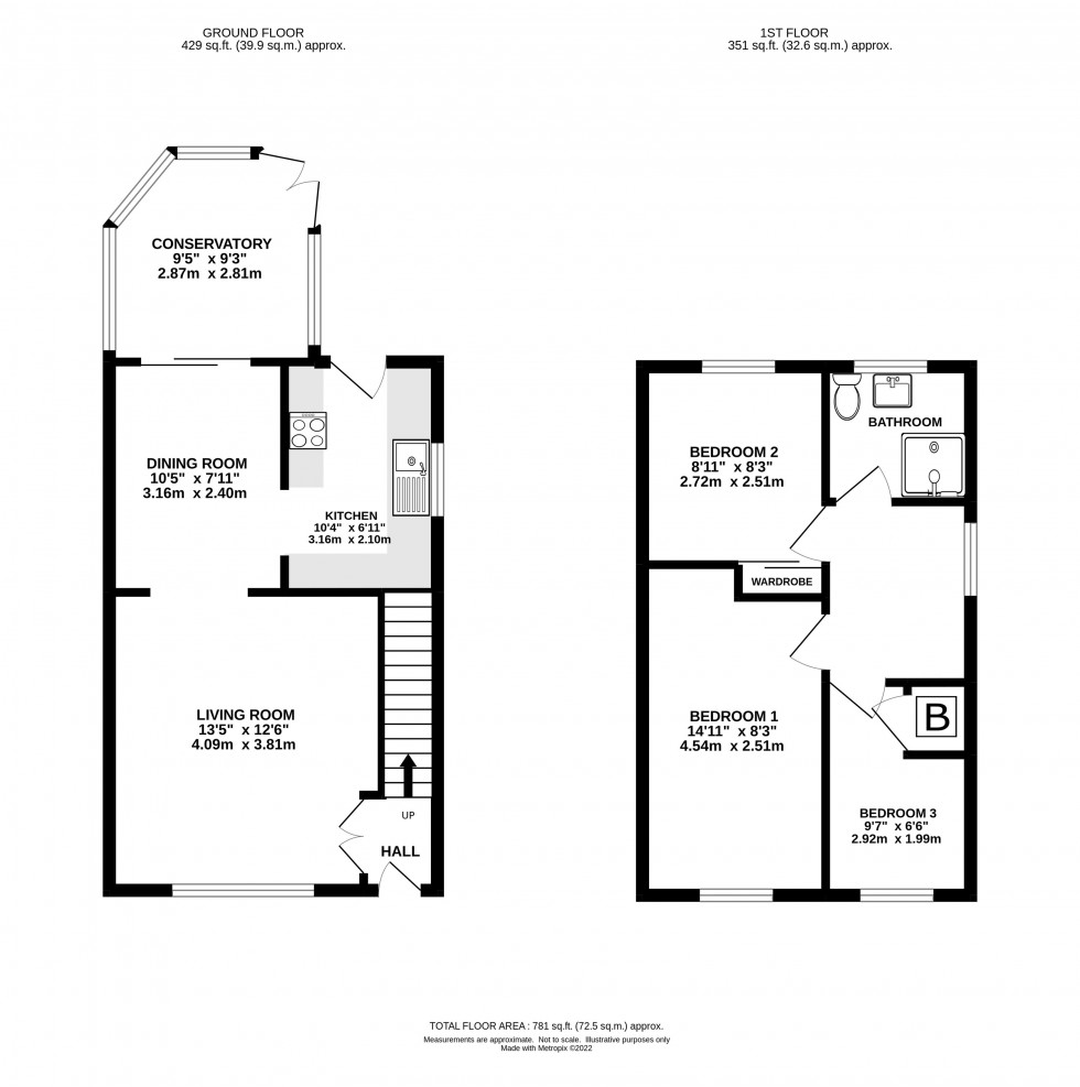 Floorplan for Grebe Close, Knutsford