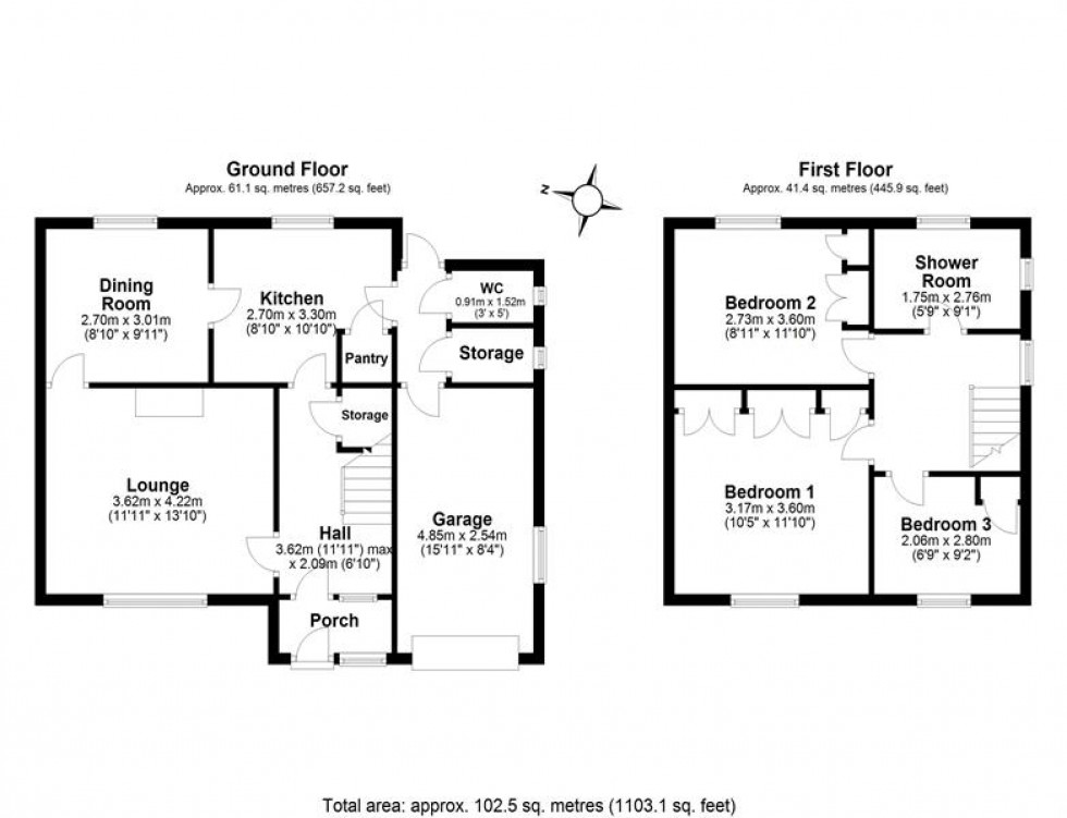 Floorplan for Greenside Avenue, Frodsham