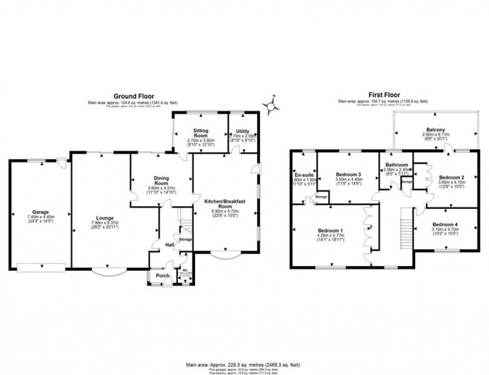 Floorplan for Smithy Lane, Mouldsworth, Chester
