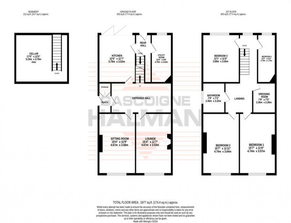 Floorplan for Church Lane, Sale