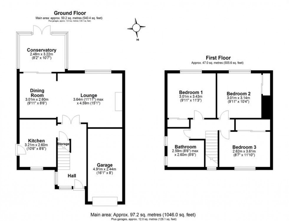 Floorplan for Langdale Way, Frodsham