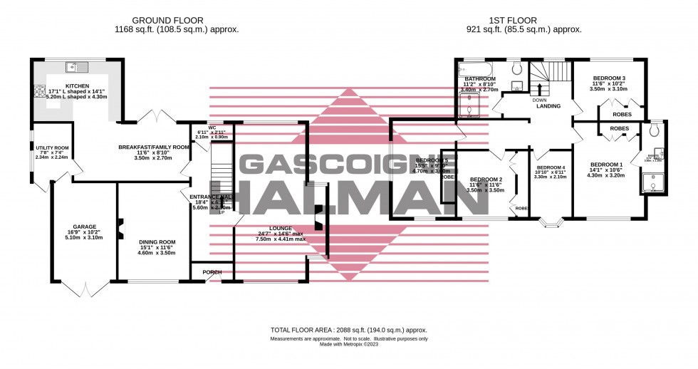 Floorplan for Chester Road, Woodford, Stockport