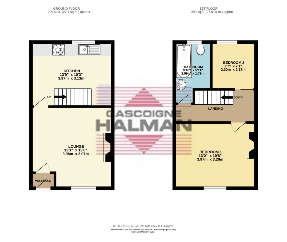 Floorplan for Bank Street, Broadbottom, Hyde