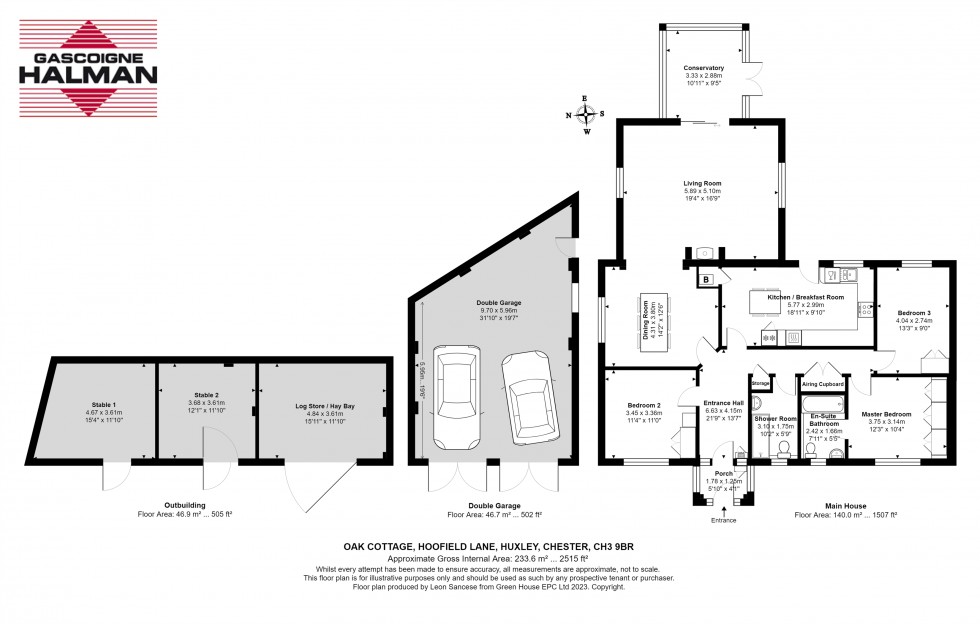 Floorplan for Hoofield Lane, Huxley, Chester