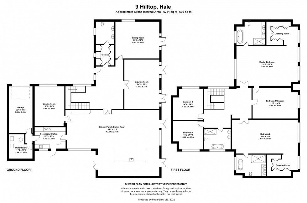 Floorplan for Hill Top, Hale, Altrincham