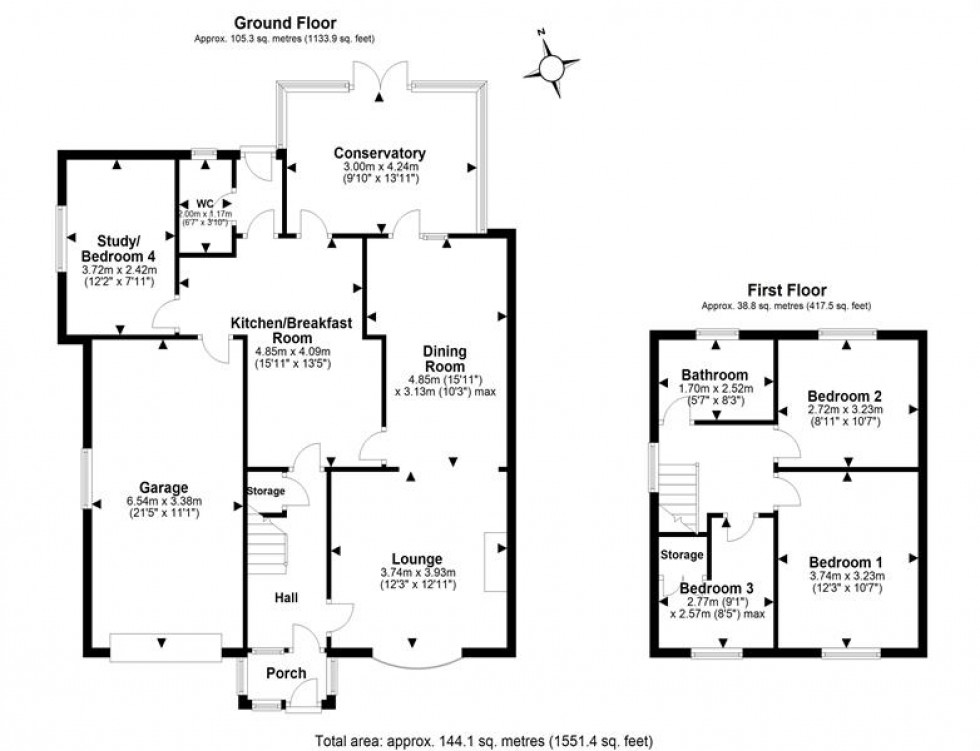 Floorplan for Maori Drive, Frodsham