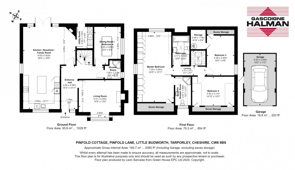 Floorplan for Pinfold Lane, Little Budworth, Tarporley