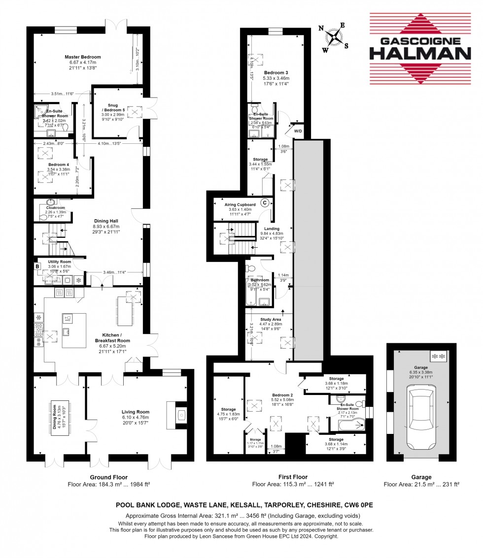 Floorplan for Waste Lane, Kelsall, Tarporley