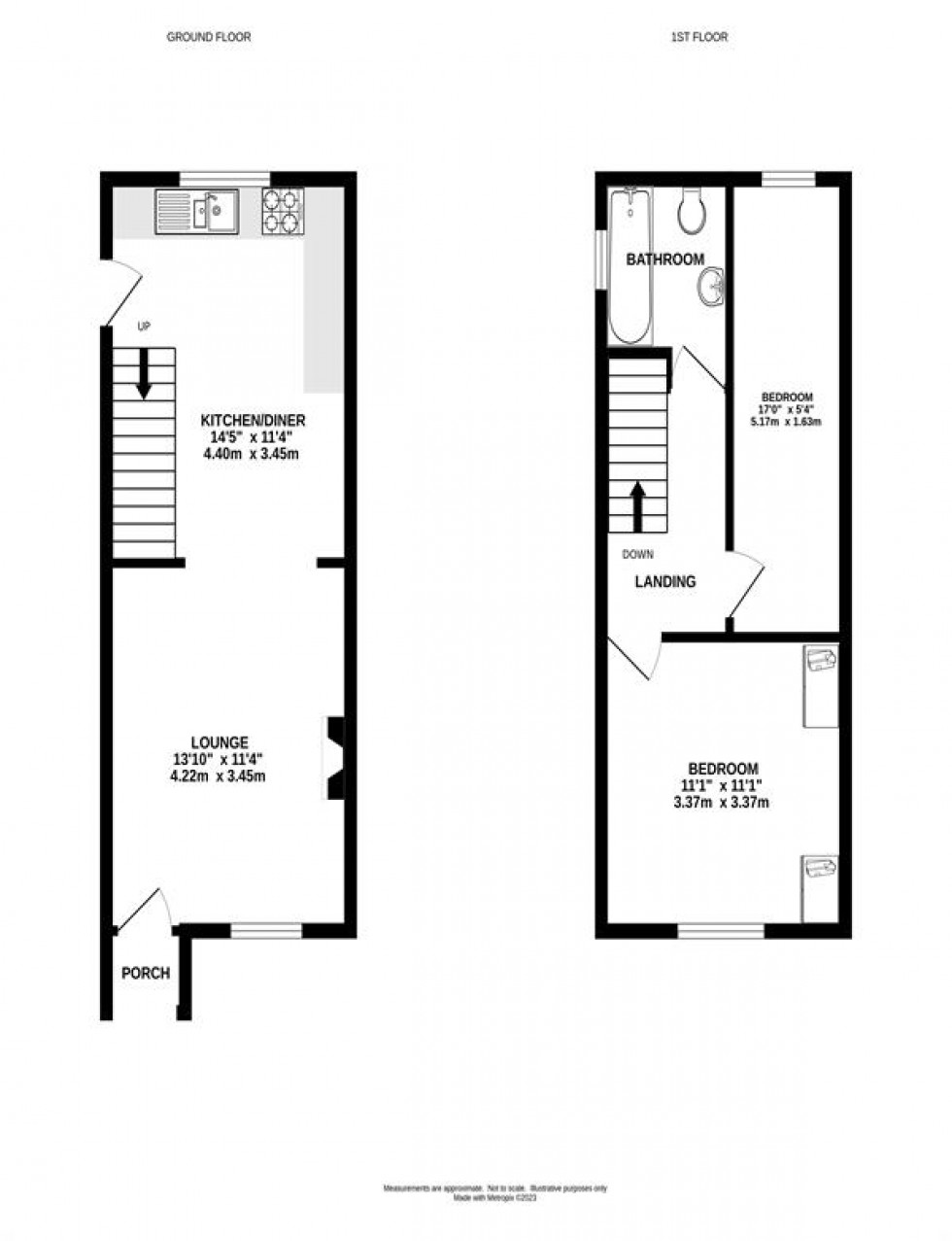 Floorplan for Park Road Cottages, Chapel-En-Le-Frith, High Peak