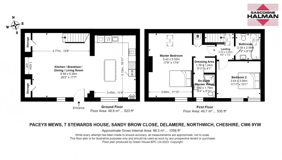 Floorplan for Sandy Brow Close, Tarporley Road, Cotebrook