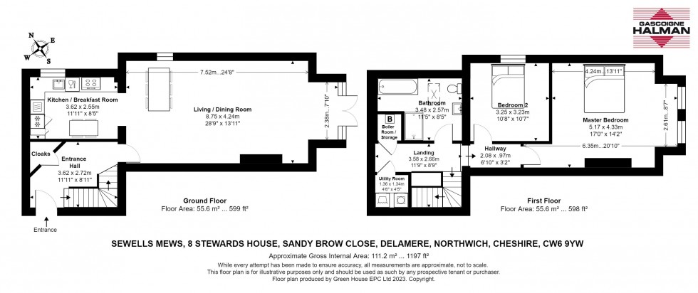 Floorplan for Sandy Brow Close, Tarporley Road, Cotebrook