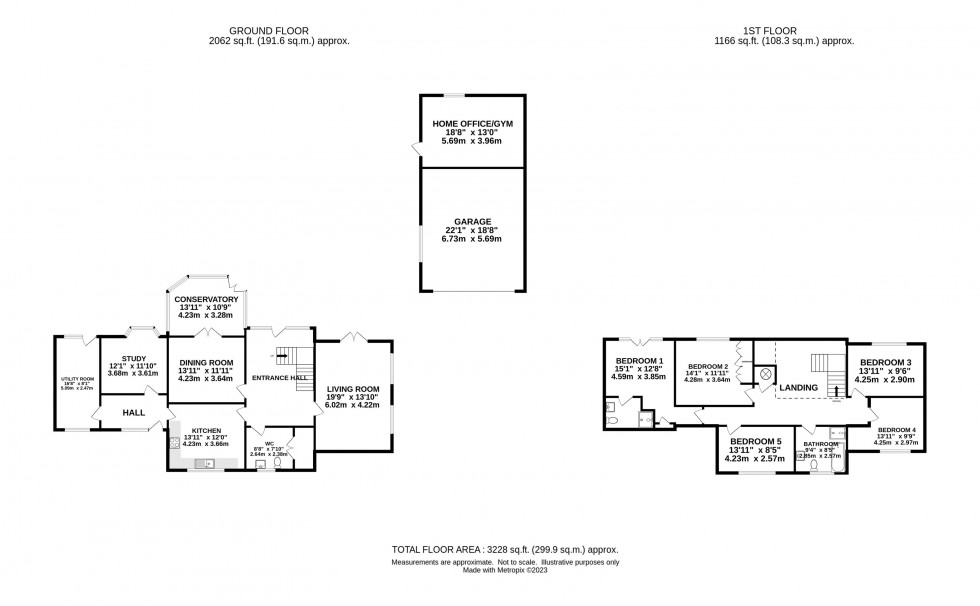 Floorplan for Woods Close, Ollerton