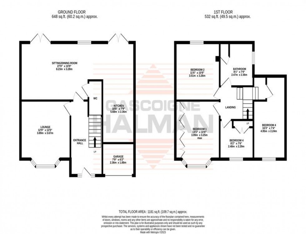 Floorplan for Chetwynd Close, Sale