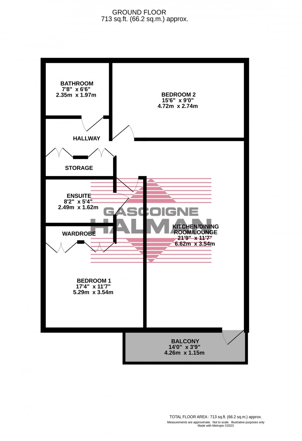 Floorplan for Valiant House, Altrincham