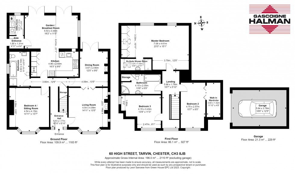 Floorplan for High Street, Tarvin, Chester