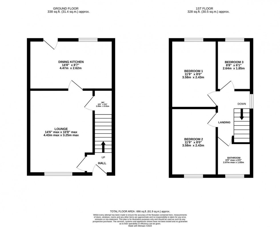 Floorplan for Heron Drive, Poynton