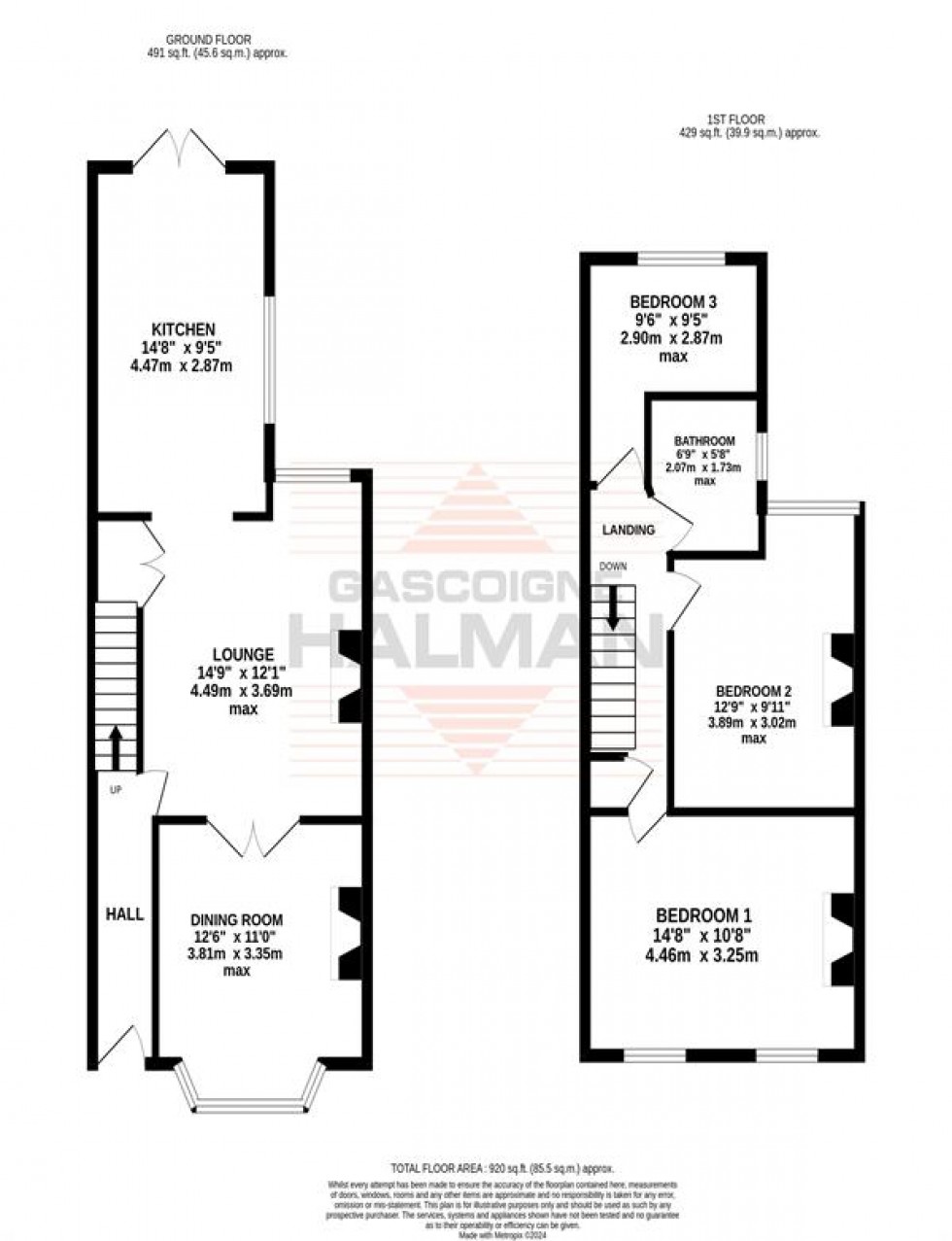 Floorplan for Meadows Road, Sale