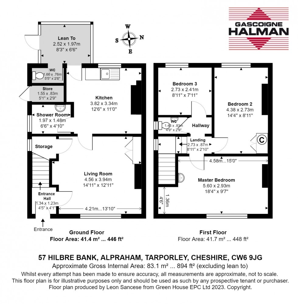 Floorplan for Hilbre Bank, Alpraham, Tarporley