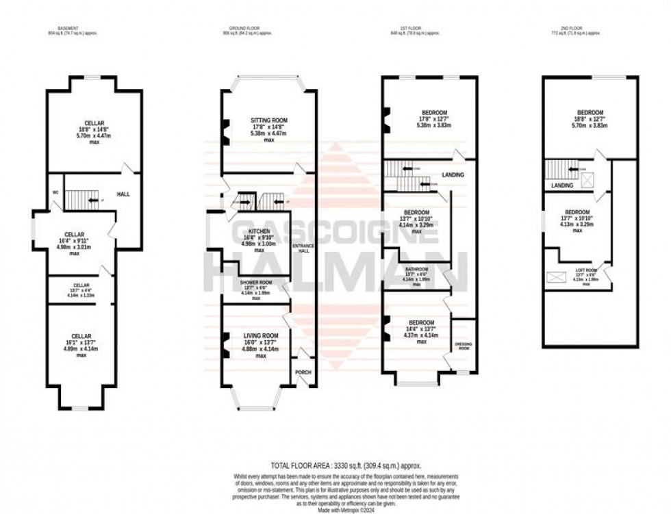 Floorplan for Rookfield Avenue, Sale