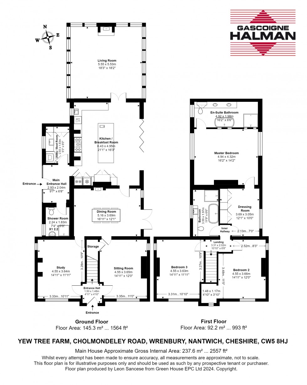 Floorplan for Cholmondeley Road, Wrenbury, Nantwich