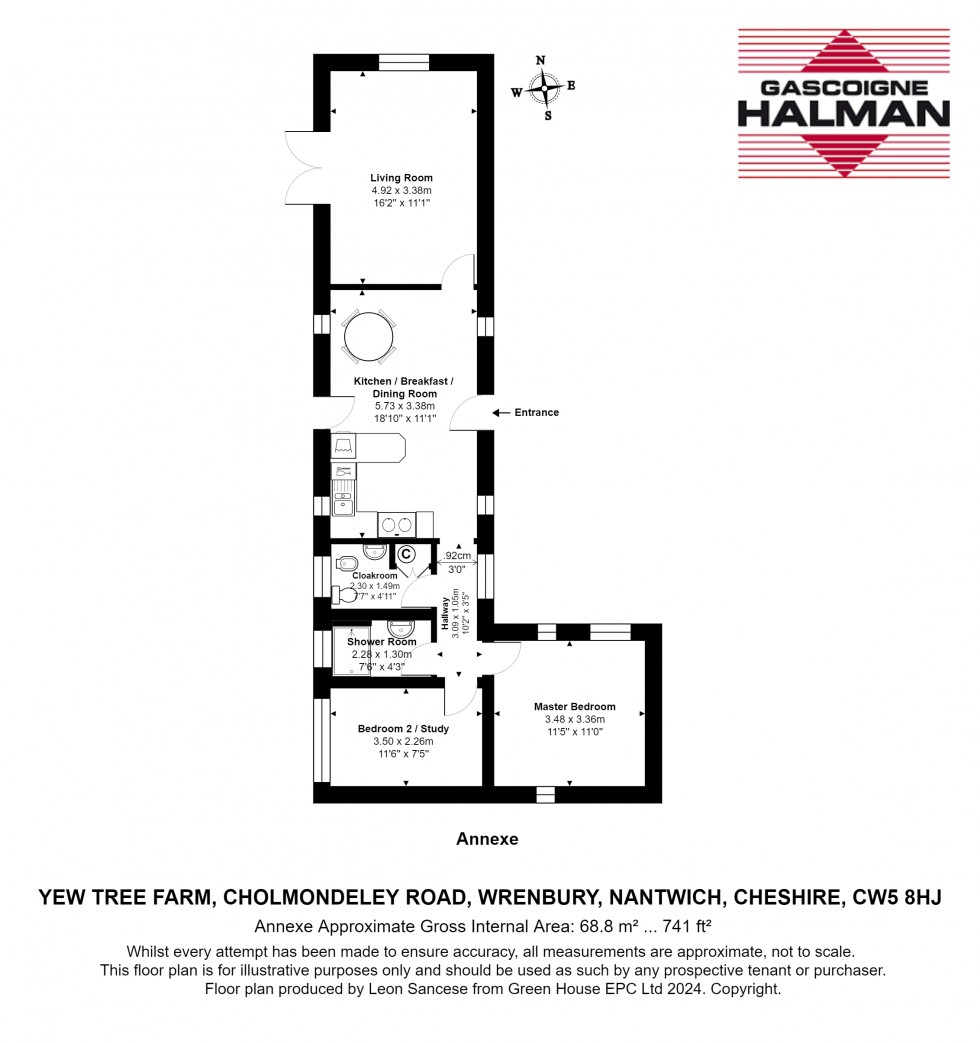 Floorplan for Cholmondeley Road, Wrenbury, Nantwich