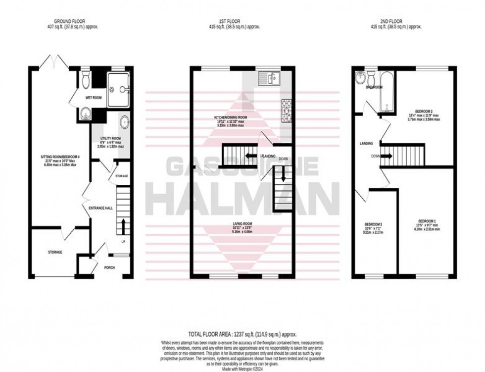 Floorplan for Farley Court, Cheadle Hulme, Stockport