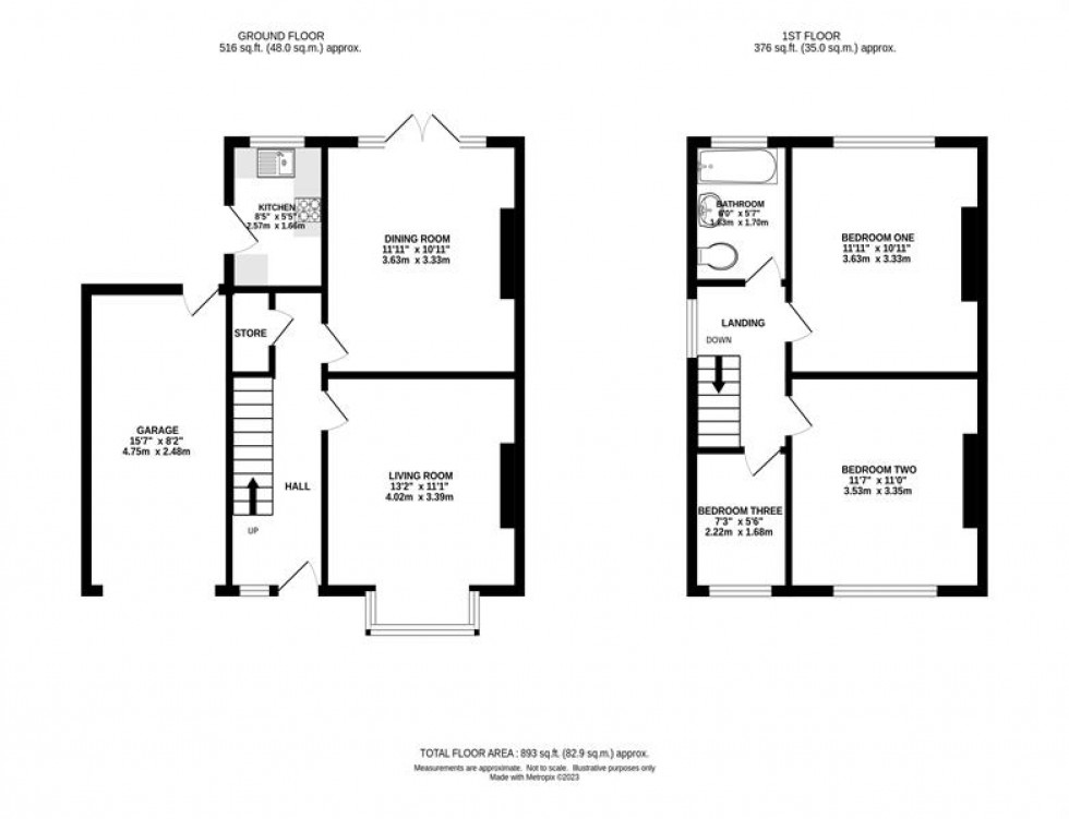 Floorplan for Woodhall Road, South Reddish, Stockport