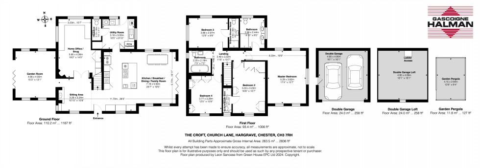 Floorplan for Church Lane, Hargrave, Chester