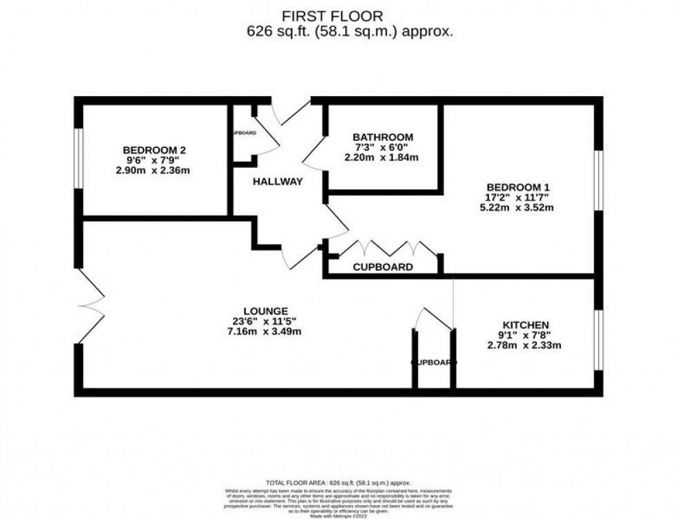 Floorplan for Bridgewater Close, Frodsham