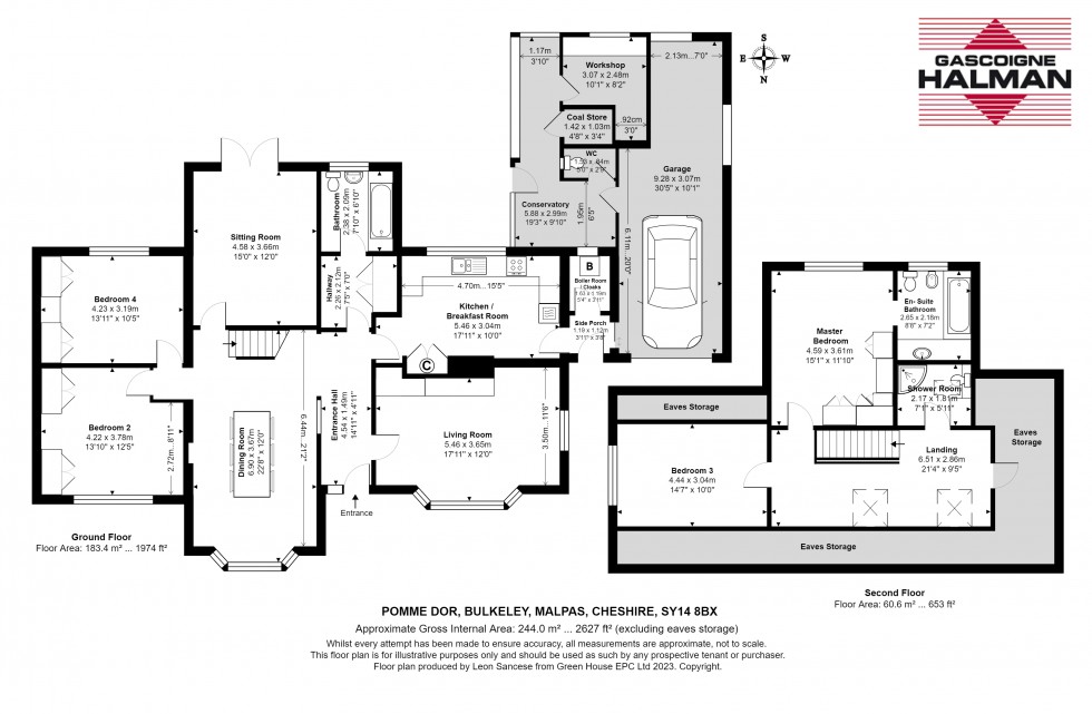 Floorplan for Bulkeley, Malpas