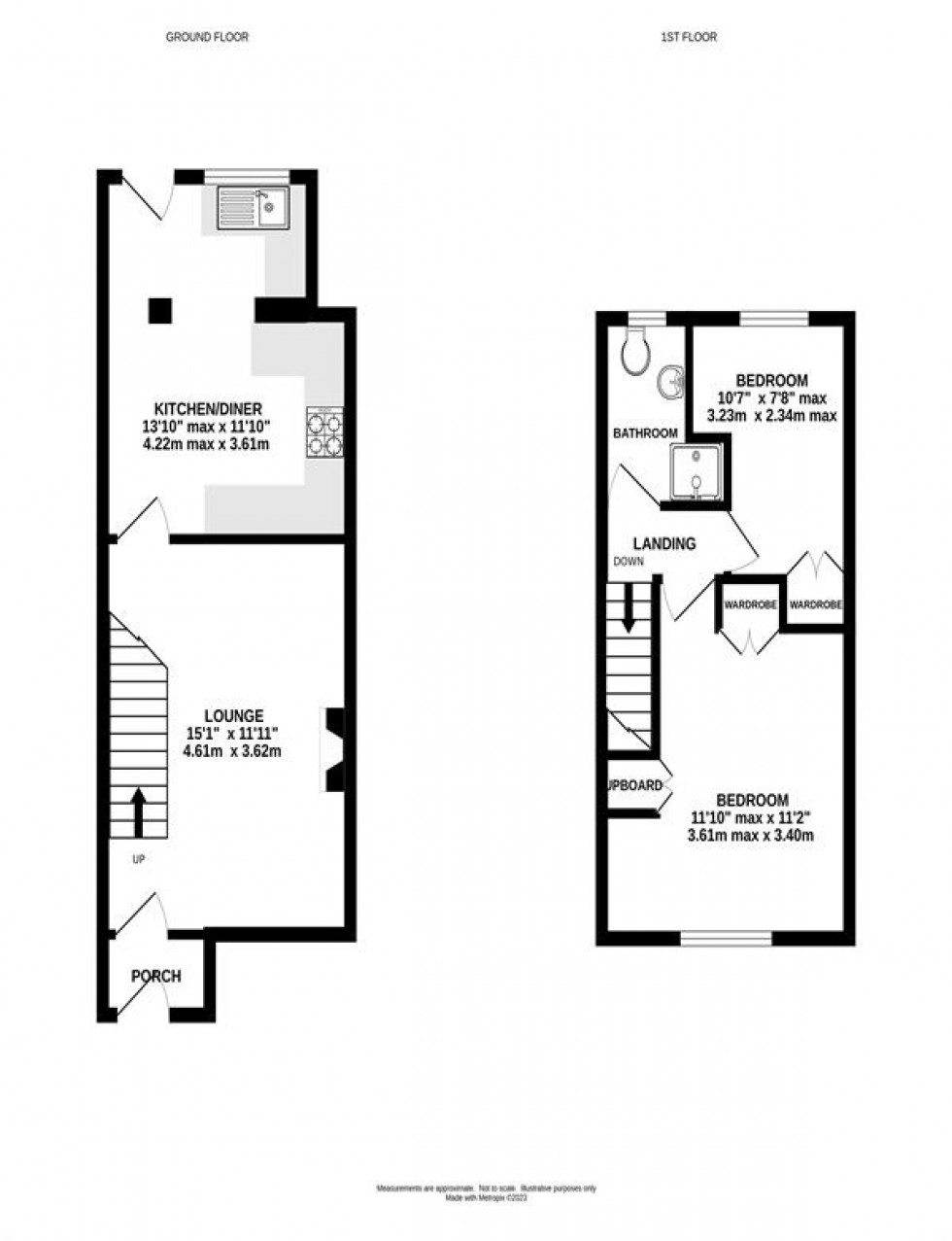Floorplan for Whitehall Terrace, Chinley, High Peak