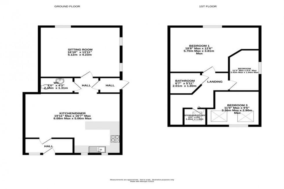 Floorplan for Cote Green Road, Marple Bridge