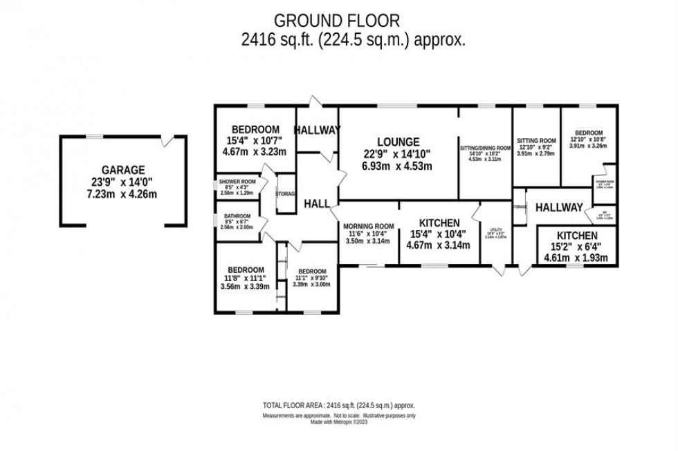 Floorplan for Sandhill Lane, Marple Bridge