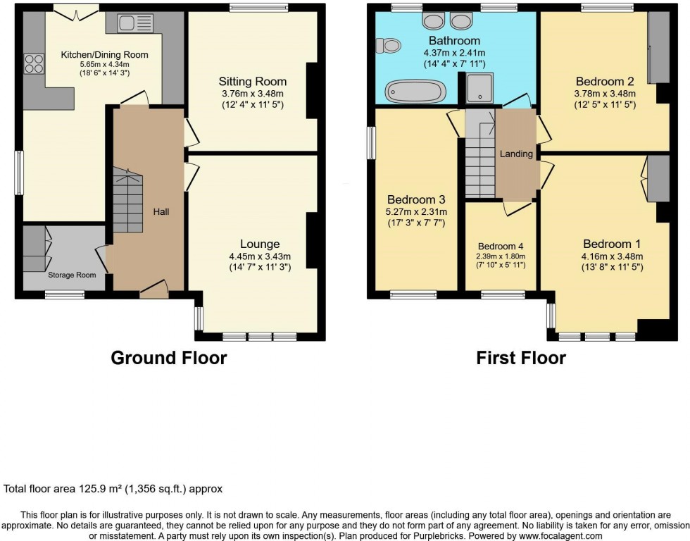 Floorplan for West End, Ashton Hayes, Chester