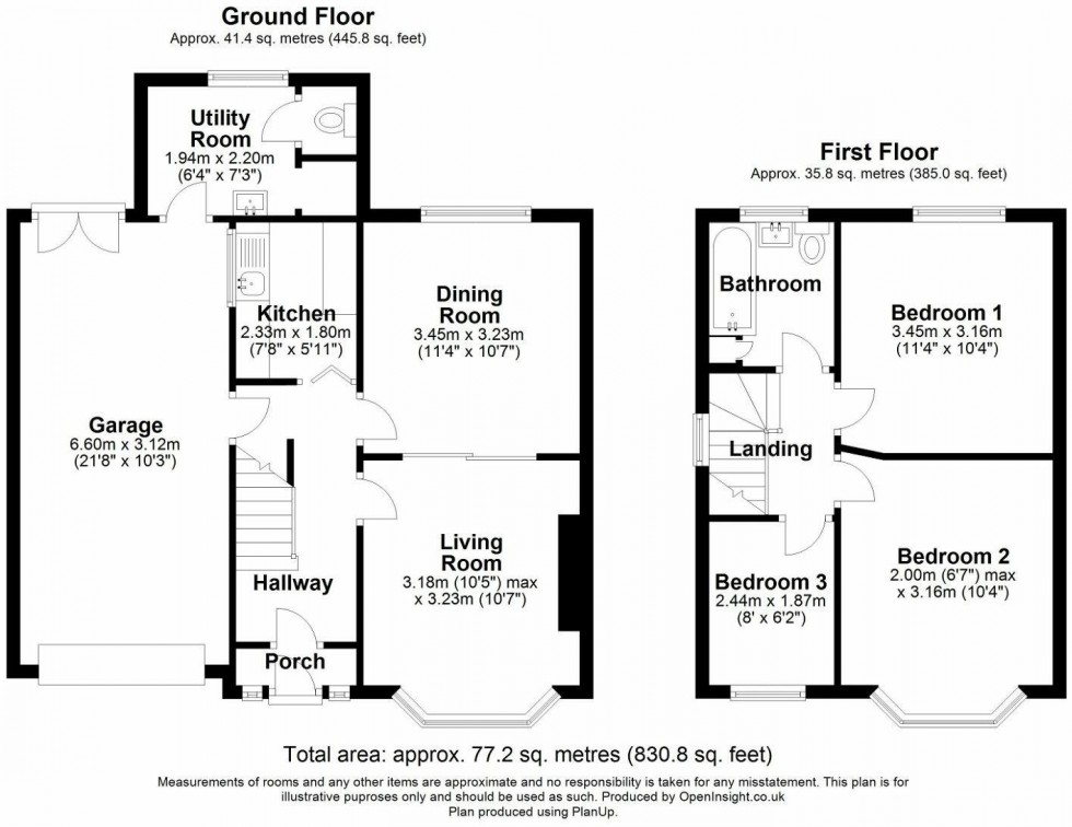 Floorplan for Highfield Road, Lymm