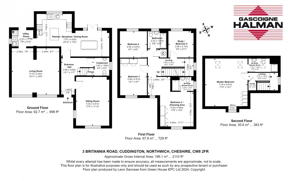 Floorplan for Britannia Road, Cuddington, Northwich