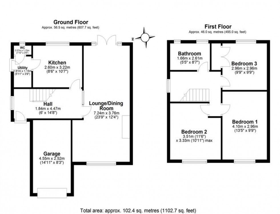 Floorplan for Ennerdale Drive, Frodsham