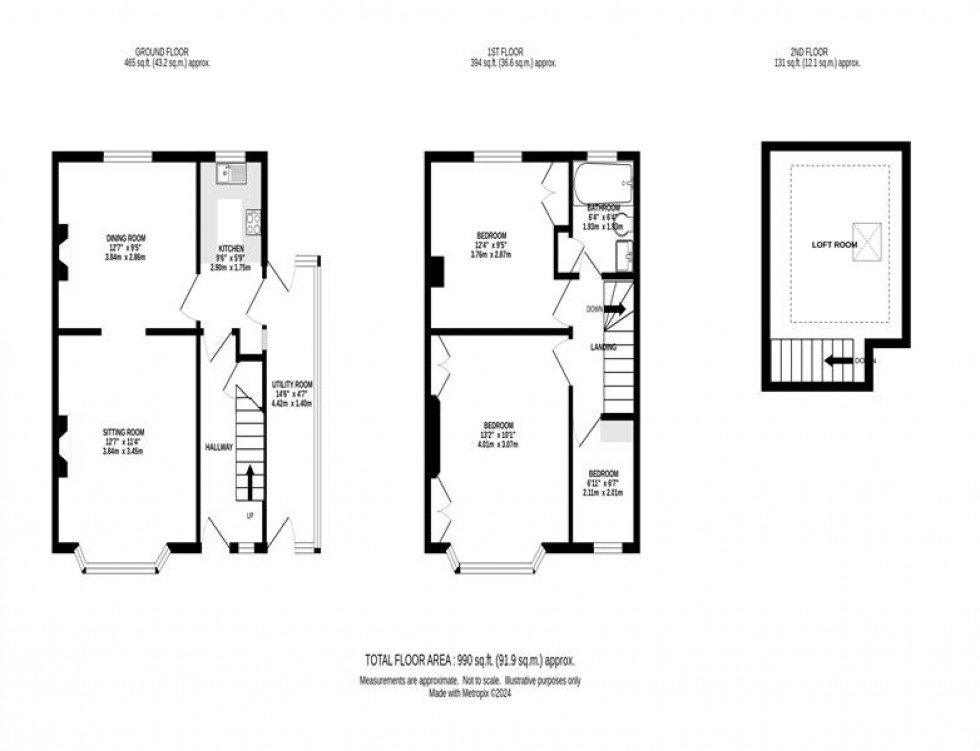 Floorplan for Orchard Avenue, Whaley Bridge, High Peak