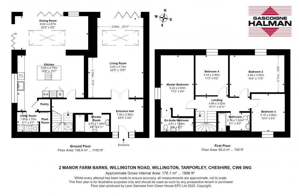 Floorplan for Willington Road, Willington, Tarporley