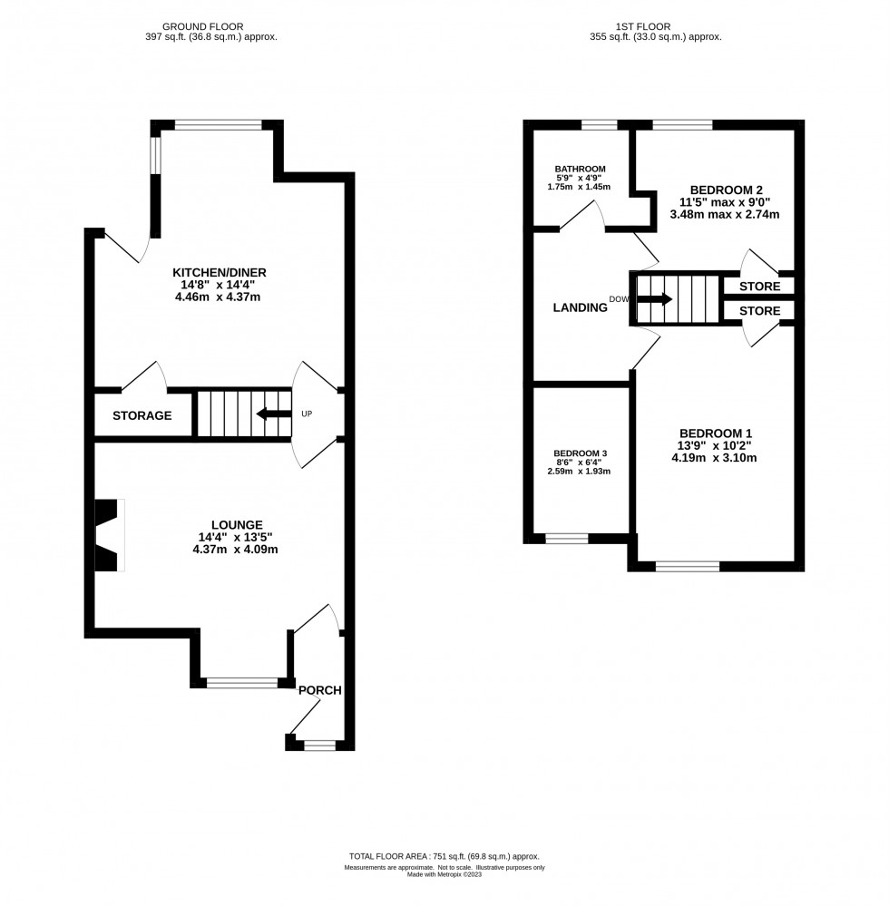 Floorplan for Round Meadow, Rainow, Macclesfield