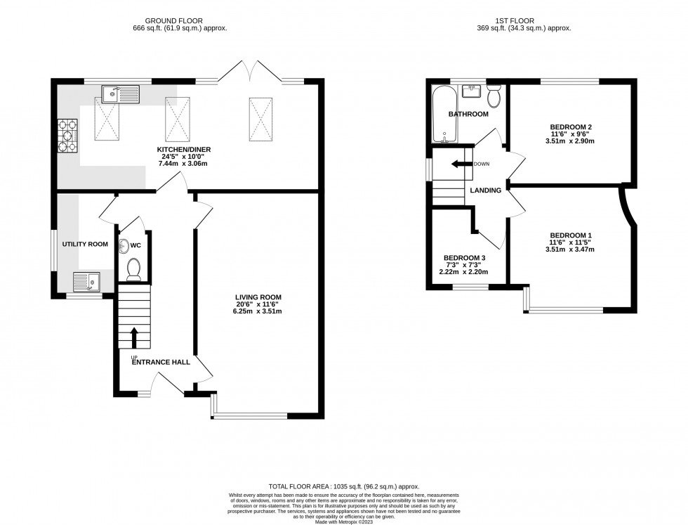 Floorplan for Sylvan Avenue, Wilmslow