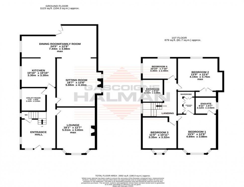 Floorplan for Framingham Road, Sale