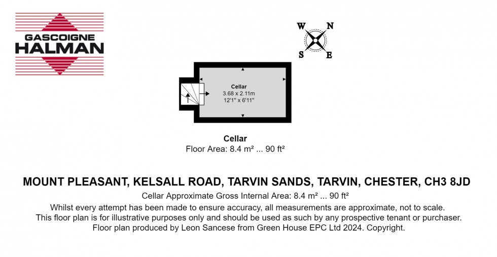 Floorplan for Kelsall Road, Tarvin Sands, Chester