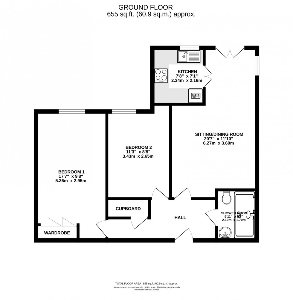 Floorplan for North Road, Glossop