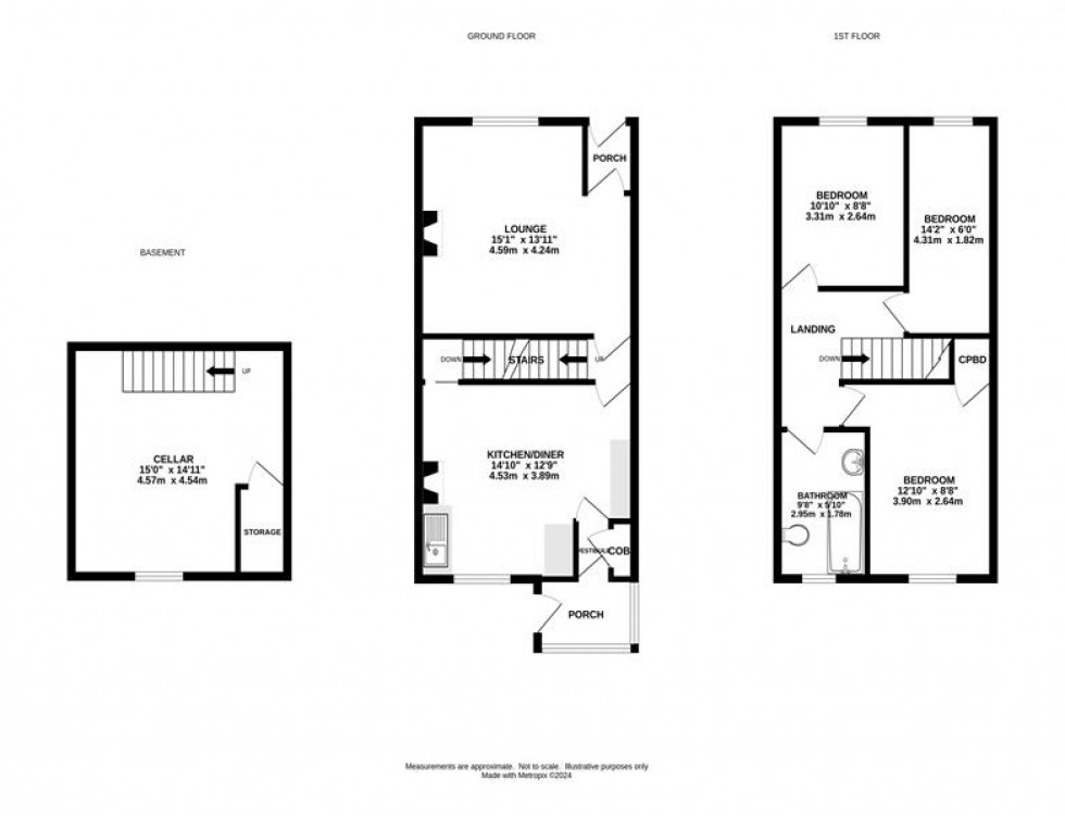 Floorplan for Highfields, Peak Dale, Buxton