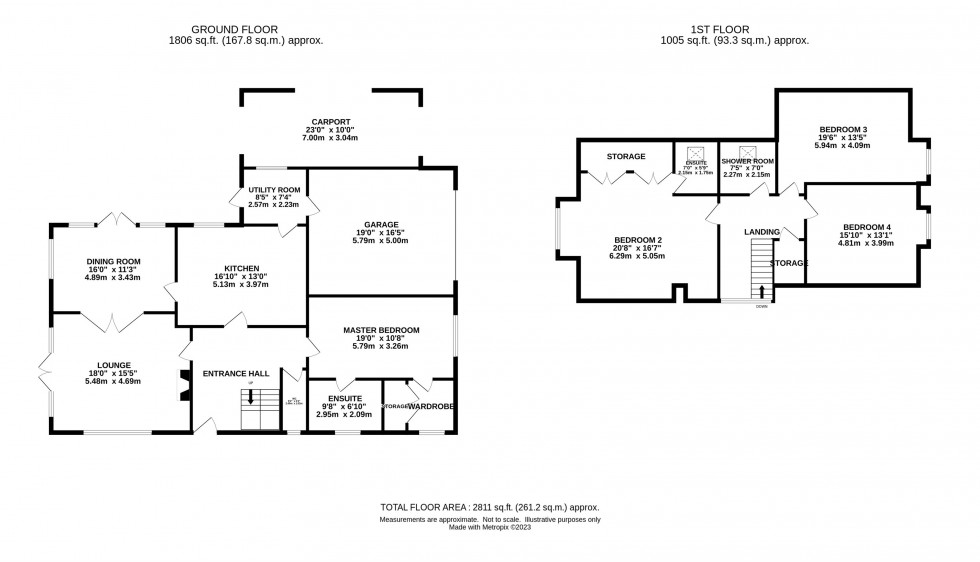 Floorplan for Arkwright Road, Marple