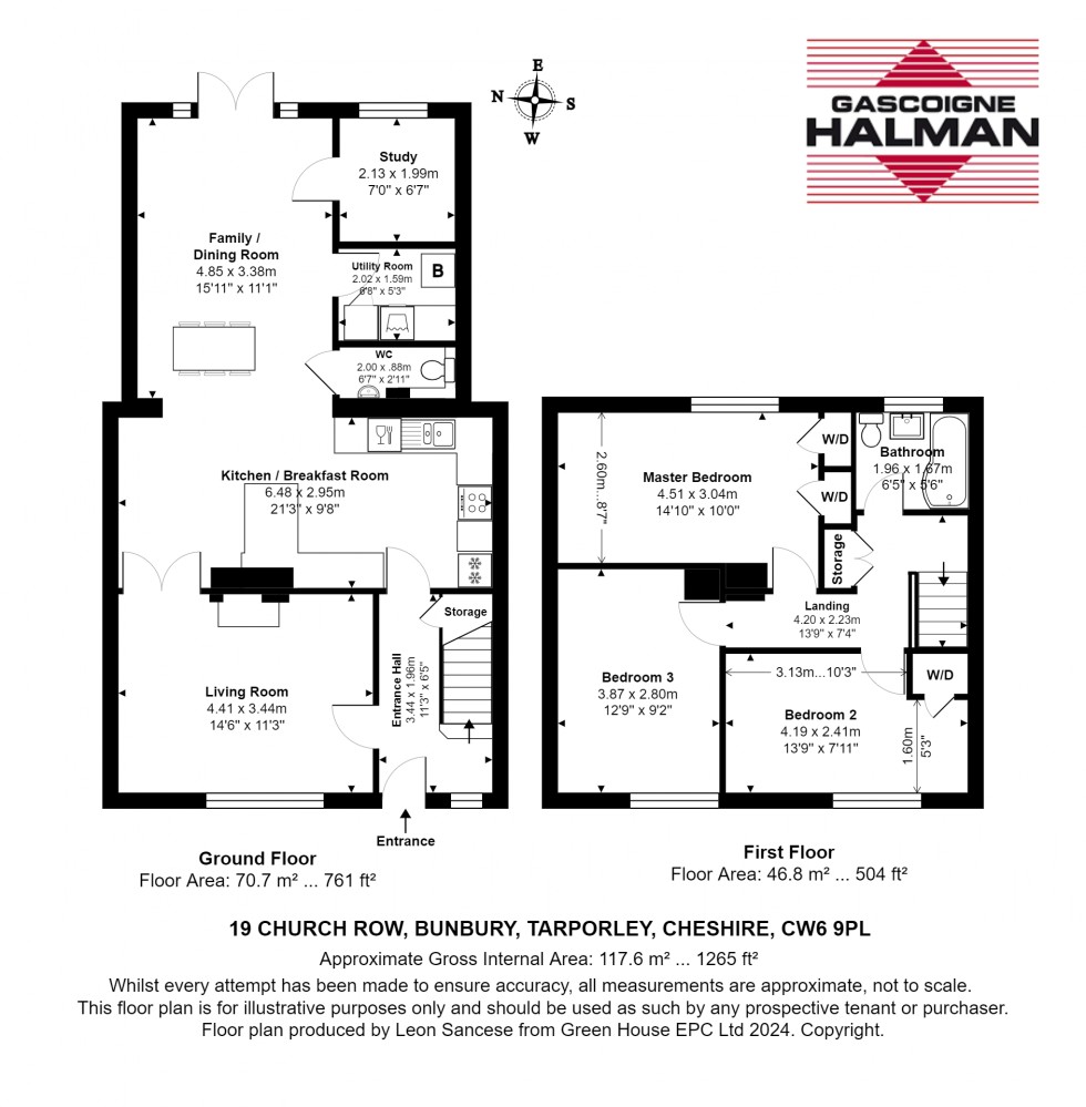 Floorplan for Church Row, Bunbury