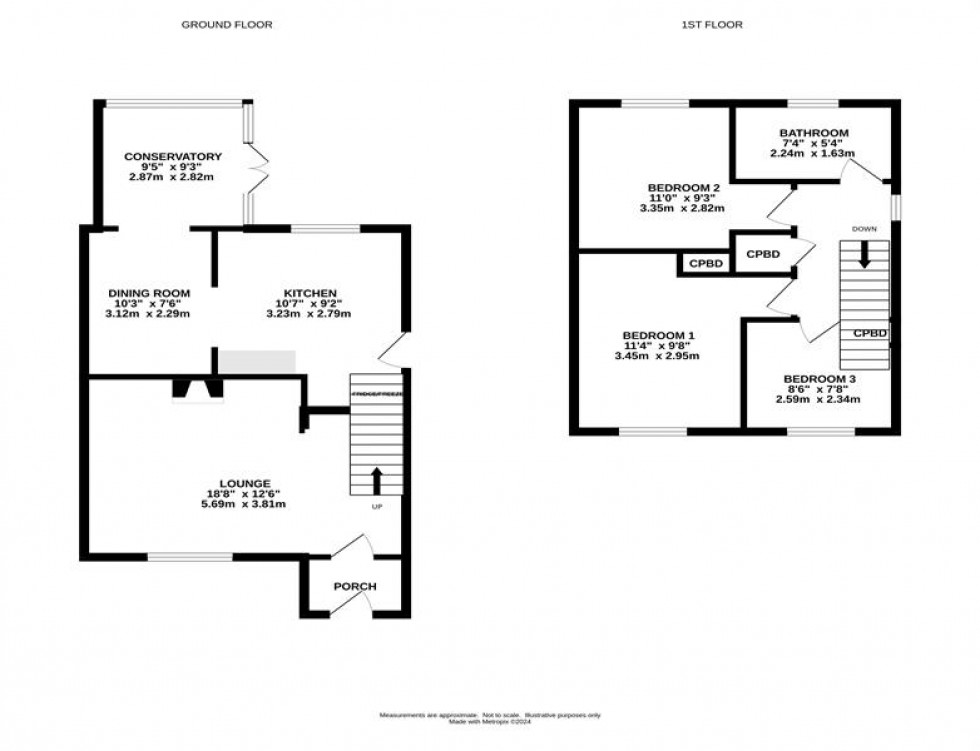 Floorplan for Cliff Lane, Macclesfield